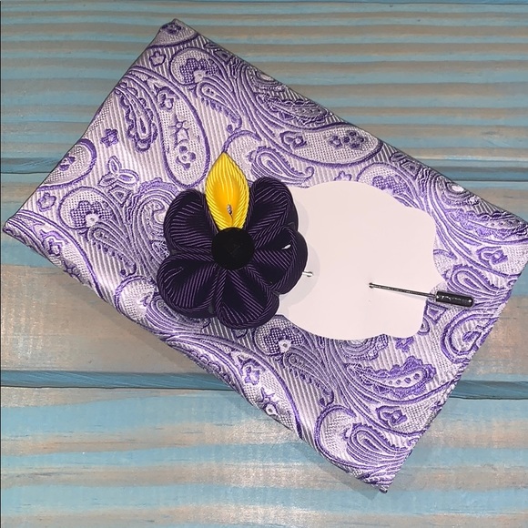 Other - NEW Men’s pocket square and lapel pin NEW